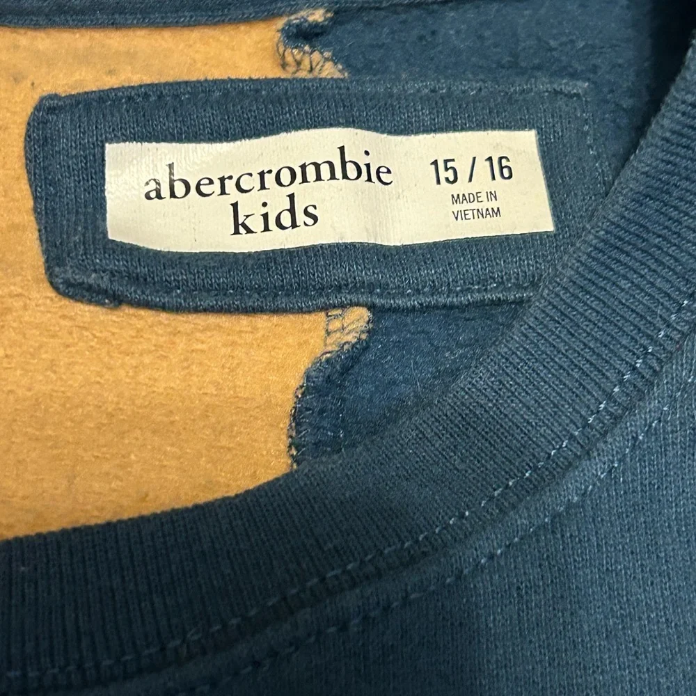 Abercrombie & Fitch Kids Colorblock Sweatshirt - Blue, Tan, Orange sz:15/16 or s